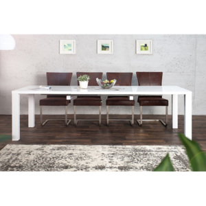 Jedálenský stôl OCTO XL 160-240cm. biely