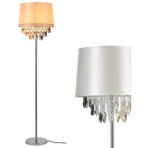 [lux.pro]® Elegantná stojaca lampa - Royality 1 x E 27 - 60W - biela / chrómová