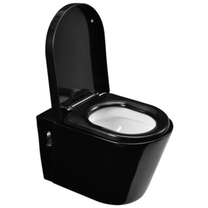 [neu.haus]® Moderné závesné keramické WC - čierne