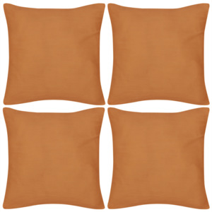 Návliečky na vankúše, 4 ks, bavlna, oranžové, 80 x 80 cm