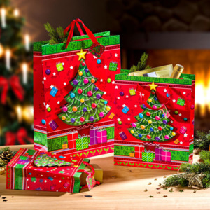 Magnet 3Pagen 3 darčekové tašky "Vianočný strom"