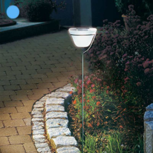 Solárna LED dizajnová stĺpiková lampa Esotec 102026 - studená biela