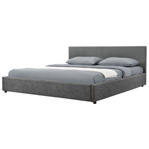 [my.bed] Elegantná manželská posteľ - 180x200cm (Záhlavie: textil sivá / Rám: alcantara koženka sivá) - s roštom