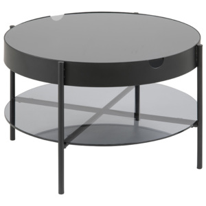 Konferenčný / servírovací stolík Lipton, 75 cm, dymové sklo -…