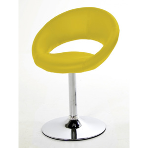 Jedálenská stolička otočná Round - žltá