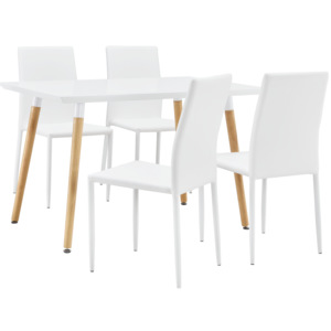 [en.casa]® Dizajnový jedálenský stôl - 120 x 70 cm - biely