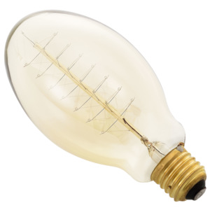 [in.tec]® Antik dekoratívna Edisonova žiarovka - E27 - 230V - teplá biela (2700 K) - ø75 x 140 mm