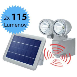 Solárny PIR senzorový reflektor Esotec DUO Power 2 102418
