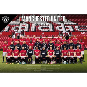 Plagát, Obraz - Manchester United - Team Photo 17-18, (91,5 x 61 cm)