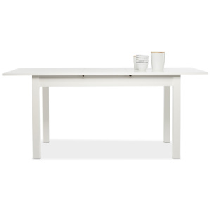 Jedálny stôl rozkladací Kronborg, 180 cm, biela - biela