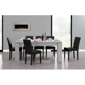 [en.casa]® Rustikálny dubový jedálenský stôl HTFU-2333 so 6 stoličkami HTMY-9706
