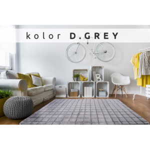 Plyšový Koberec 3D Brico Dark Grey, Rozmer 120x170 cm