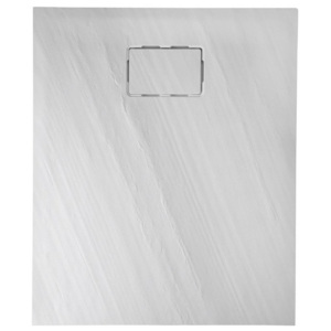 SAPHO - ATIKA sprchová vanička z litého mramoru, obdélník 100x80x3,5cm,bílá,dekor kámen (AK003)