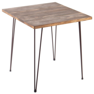 Jedálenský stôl s doskou z bukového dreva indhouse Chicago, 70 × 70 cm