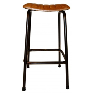 Industrial style, Barová stolička z kože 72x42x45cm (917)