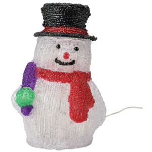 [in.tec]® Svietiaci snehuliak - vianočná dekorácia - 32 LED