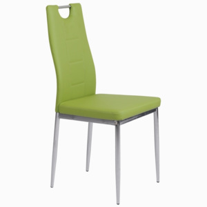 Jedálenská stolička Melania, zelená ekokoža