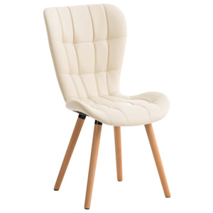 Jedálenská stolička s drevenou podnožou Adele kože (SET 2 ks) -…