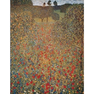Reprodukcia, Obraz - Meadow With Poppies, Gustav Klimt, (60 x 80 cm)