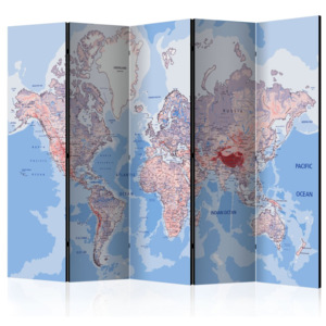 Paraván - Room divider – World map