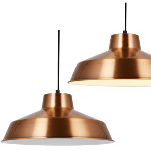 [lux.pro]® Dekoratívna dizajnová design závesná lampa HT168053 - medená – biela (1 x E27)