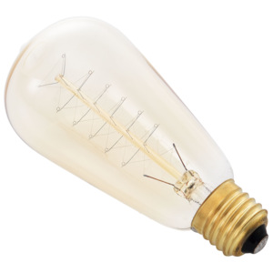[in.tec]® Antik dekoratívna Edisonova žiarovka - E27 - 230V - teplá biela (2700 K) - ø64 x 140 mm