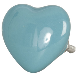 Úchytka modré srdce - pr 3.5 * 4 cm