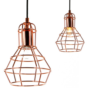 [lux.pro]® Dekoratívna dizajnová design závesná lampa HT168061 - meď (1 x E27)