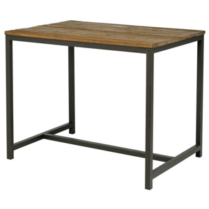 Barový stôl s drevenou doskou Harvest, 130 cm - jilm