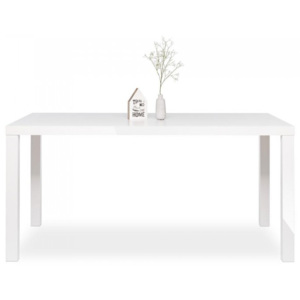 Jedálenský stôl Priscilla, 160 cm, biela lesk, biela