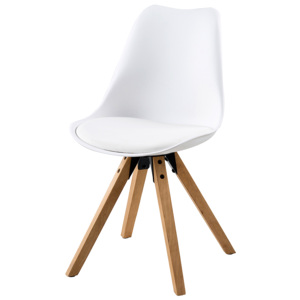 2. akosť Jedálenská stolička Damian (SET 2 ks), drevo/biela -…