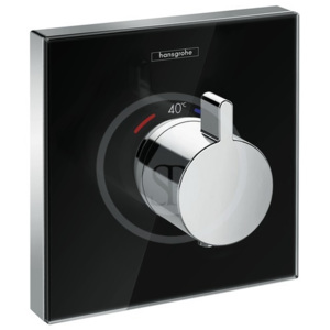 HANSGROHE - Shower Select Glass Sprchová podomítková Highflow termostatická baterie, černá/chrom (15734600)