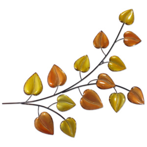 Jesenná vetvička (Kovová dekorácia na stenu)