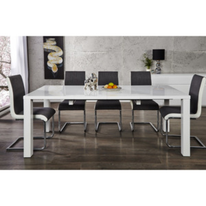 Jedálenský stôl Lucente biely 120 - 200 cm