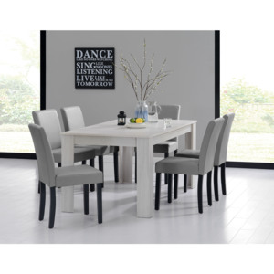 [en.casa]® Rustikálny dubový jedálenský stôl HTFU-2336 so 6 stoličkami HTMY-9701