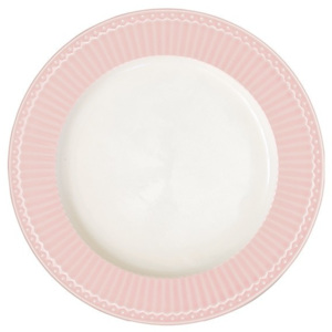 Jedálenský tanier Alice svetlo ružový