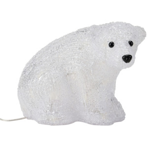 [in.tec]® Svietiaci ľadový medveď - vianočná dekorácia - 32 LED
