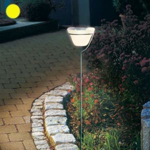 Solárna LED dizajnová stĺpiková lampa Esotec 102027 - teplá biela