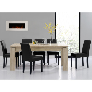 [en.casa]® Rustikálny dubový jedálenský stôl HTFU-2335 so 6 stoličkami HTMY-9706