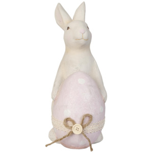 Dekorácia Zajac s vajíčkom - 22 * ​​13 * 33 cm