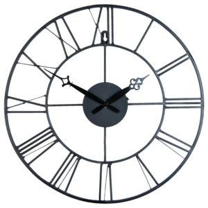 Kovové hodiny s rímskymi číslicami - Ø 40 * 4 cm