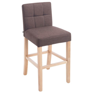 Barová stolička Emanuel textil, hnedá - hnedá