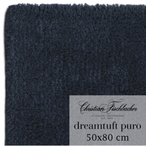 Christian Fischbacher Kúpeľňový koberček 50 x 80 cm temne modrý Dreamtuft Puro, Fischbacher