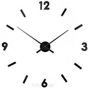 Nástenné hodiny ExitDesign Extender 668B, čierne 70-100cm