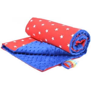 My Best Home Minky deka Plus 50x75 cm, hviezdy modrá-červená