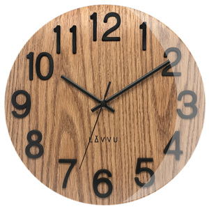 Nástenné hodiny Lavvu LCT1060 NORD Black Oak, 30cm