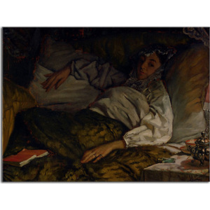 Obraz James Tissot A Reclining Lady zs18188
