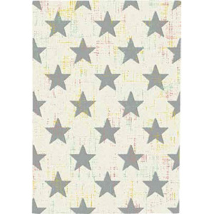 Kusový koberec PP Hviezdy krémový, Velikosti 80x150cm