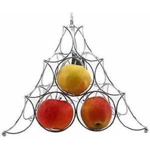 Misa / stojan na jablká Pyramid, 32 cm, strieborná