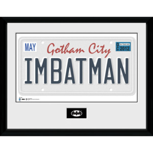 Rámovaný Obraz - Batman Comic - License Plate